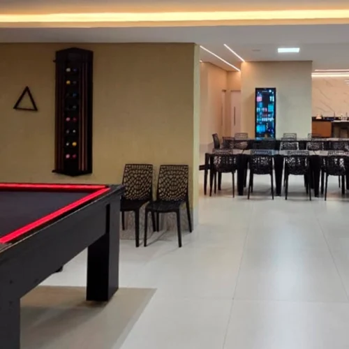 Sala de Jogos Mesa de Bilhar e Salão